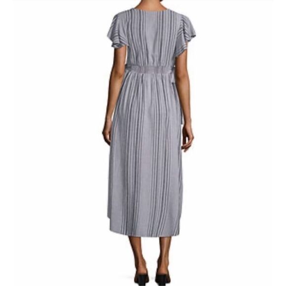 NWT Womens ANA a.n.a. Erin Vertical Stripe Midi V Neck Dress - Sz XS - Picture 2 of 3